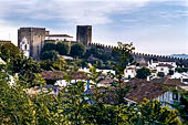 Vista da cidade de bidos do alto da muralha, Portugal